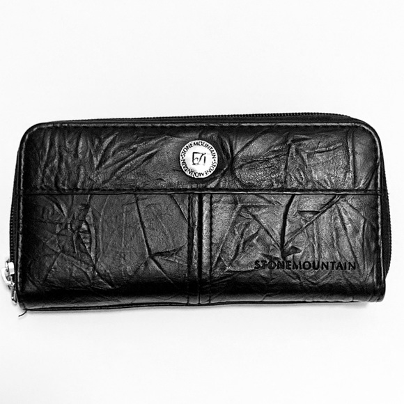 🔥Stone Mountain Black Leather Wallet - Picture 1 of 4